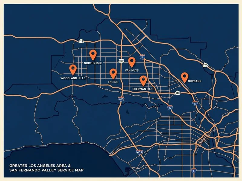 Greater Los Angeles and San Fernando Valley service area